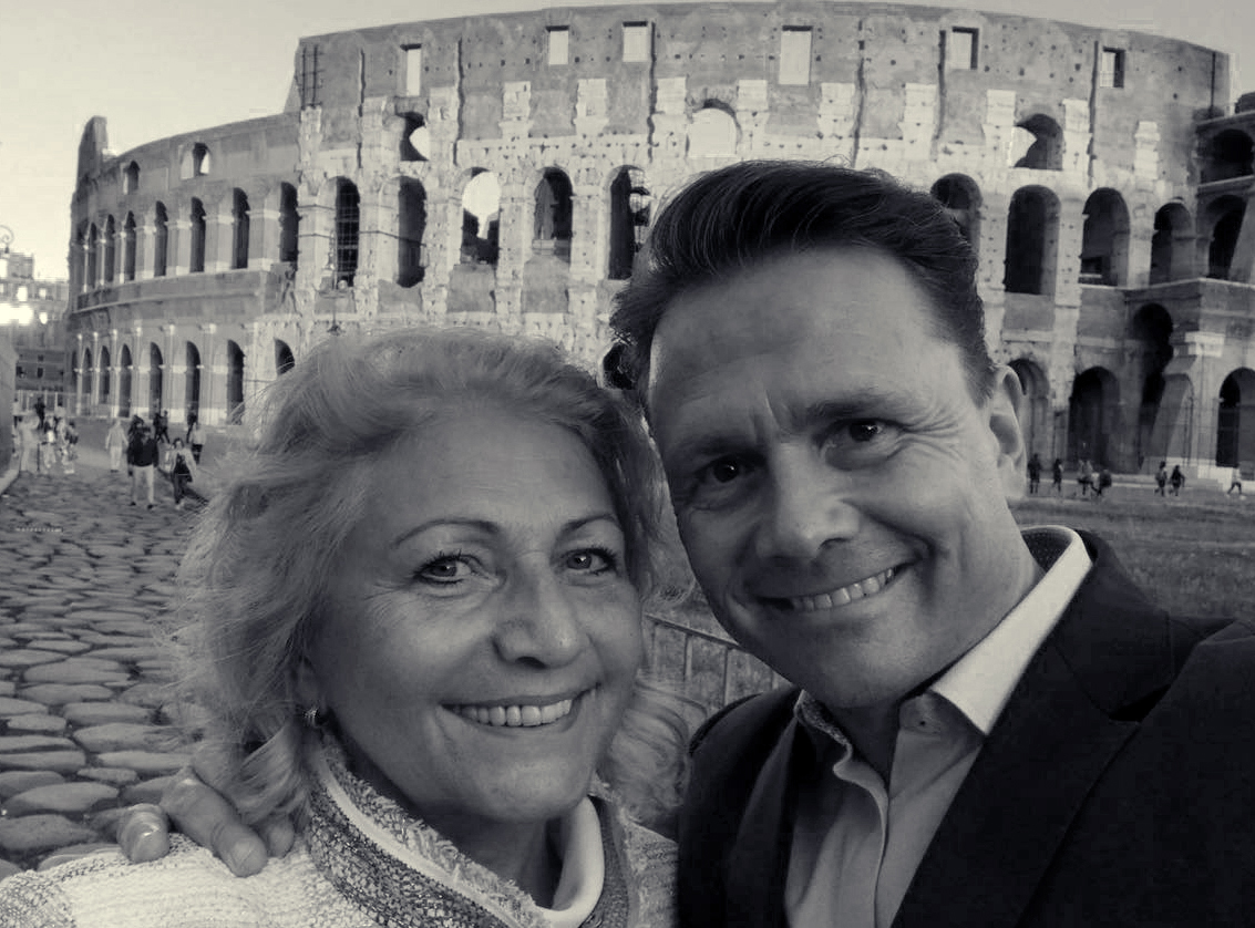 Mit seiner Frau in Rom